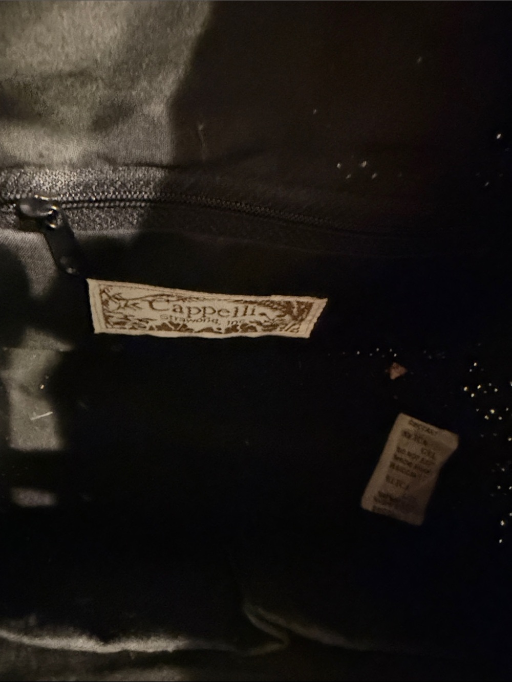 Black Woven Zebra Tote with Embroidered Safari Motif - Picture 6 of 6